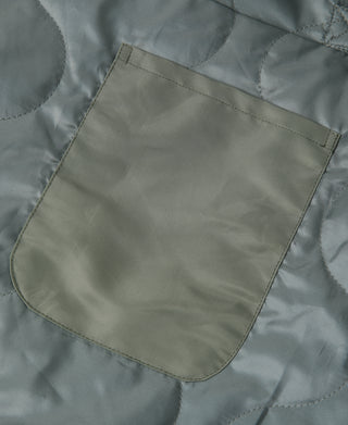 Olive interior patch pocket on helmet bag lining