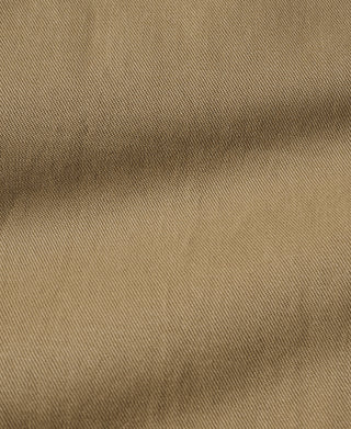 Khaki officer trousers fabric with fine twill texture